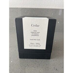 Jenni Kayne Cedar Glass Scented Wax Candle 10 Oz Sealed In box